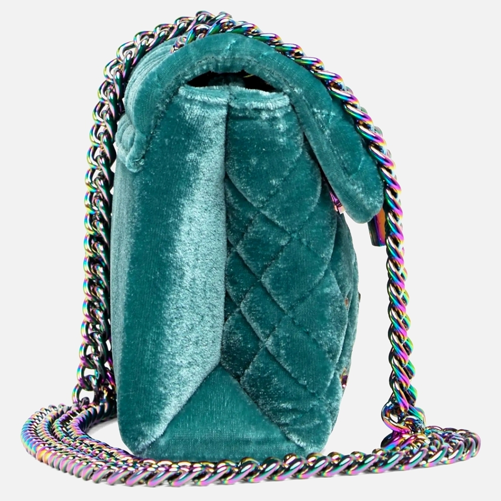 🔥LAST 1🔥NWT KURT GEIGER CRYSTAL QUILTED VELVET CONVERTIBLE BAG - Picture 8 of 13